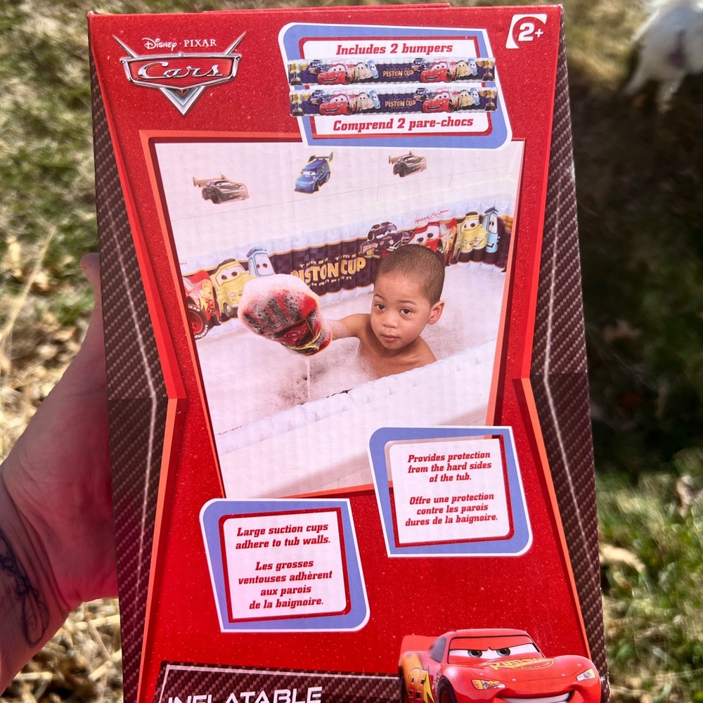 NIB Disney Pixar Cars Inflatable Safety Bumpers For Bathtub